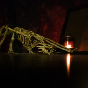 “The Red Queen” - Dragon skeleton figurine