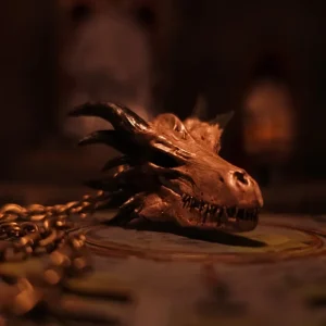 “The Bronze Fury” - dragon skull necklace